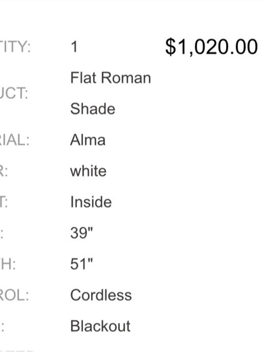 The Shade Store Roman Shades, new never used. $100 each
One white Roman shade - Picture 11 of 12